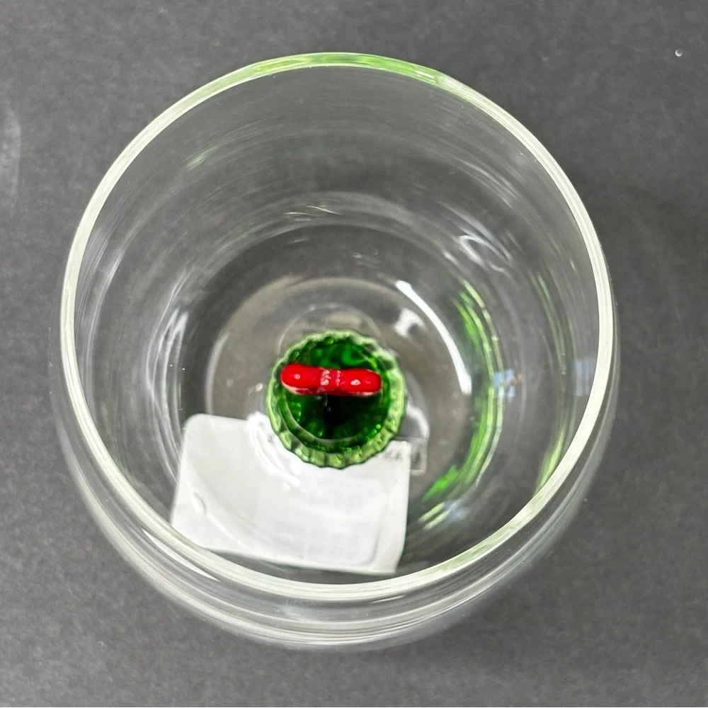 Anthropologie Jolly Icon Stemless Wine Glass | Christmas | Christmas Tree | NEW